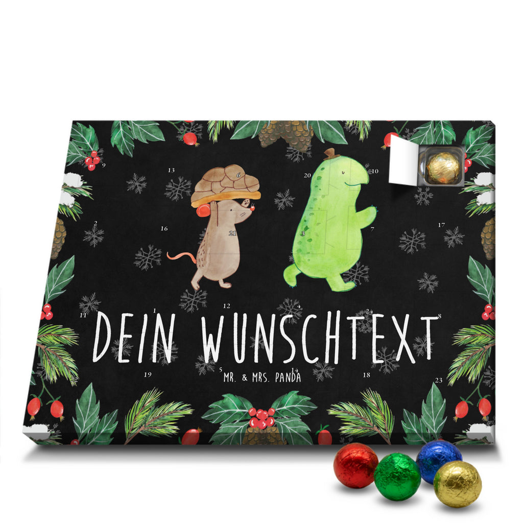 Personalisierter Schoko Adventskalender Schildkröte Maus Personalisierter Adventskalender, Adventskalender mit Namen, Schildkröte, Maus, Freunde, Freundinnen, beste Freunde, beste Freundinnen