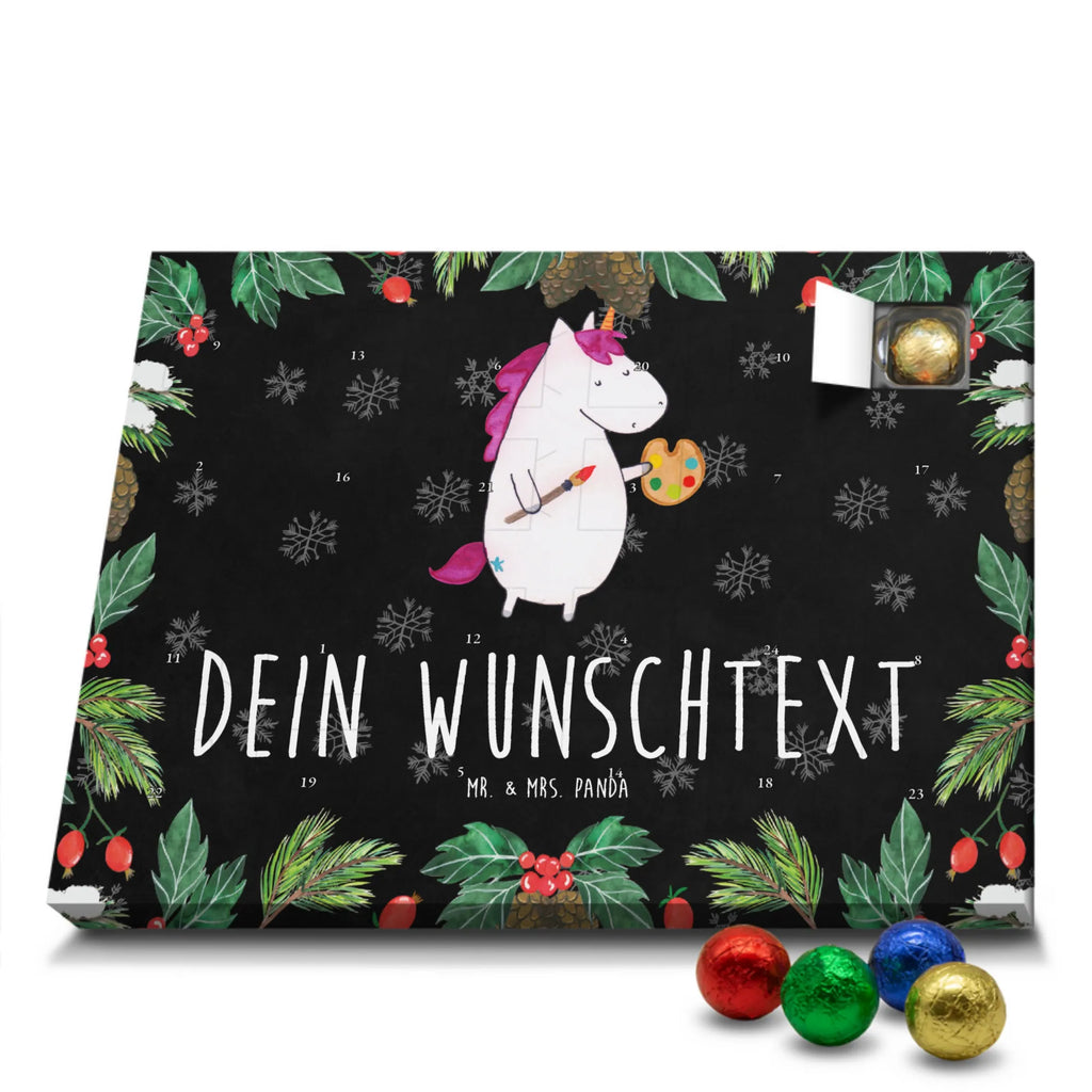 Personalisierter Schoko Adventskalender Einhorn Künstler Personalisierter Adventskalender, Adventskalender mit Namen, Einhorn, Einhörner, Einhorn Deko, Pegasus, Unicorn, Englisch, Künstler, Artist, Malen, Zeichnen, Welt, Farbe, Stift, Pinsel, Geschenk, Maler