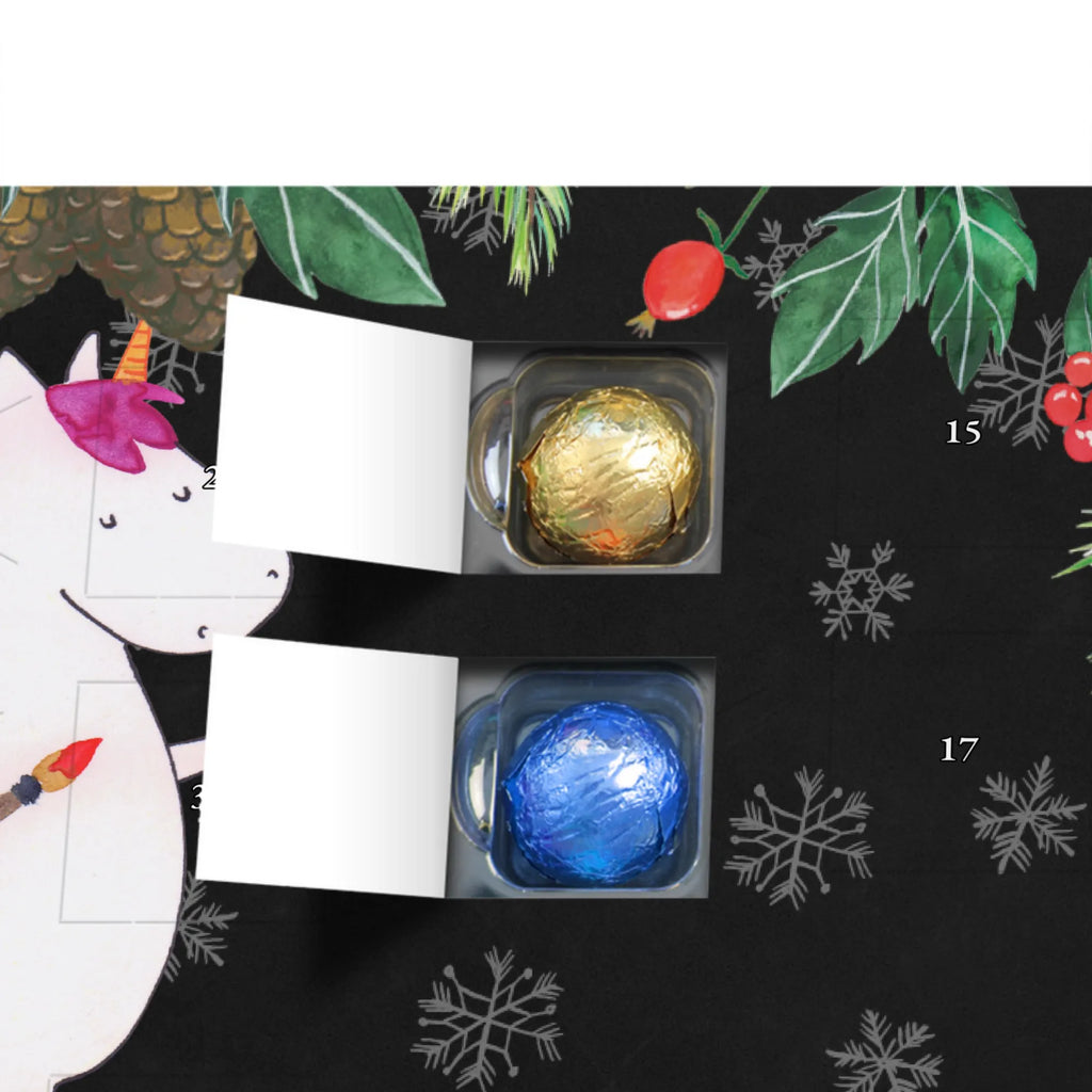 Personalisierter Schoko Adventskalender Einhorn Künstler Personalisierter Adventskalender, Adventskalender mit Namen, Einhorn, Einhörner, Einhorn Deko, Pegasus, Unicorn, Englisch, Künstler, Artist, Malen, Zeichnen, Welt, Farbe, Stift, Pinsel, Geschenk, Maler