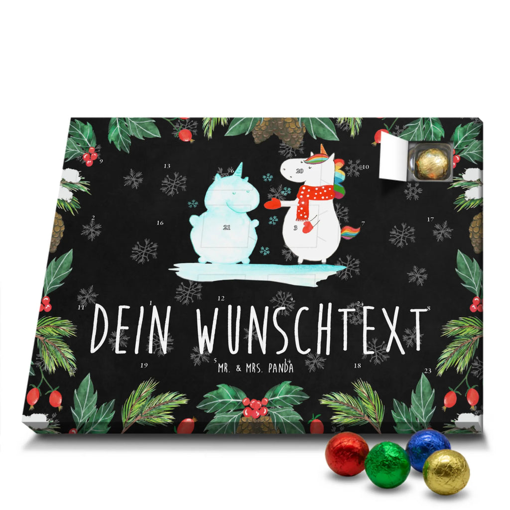 Personalisierter Schoko Adventskalender Einhorn Schneemann Personalisierter Adventskalender, Adventskalender mit Namen, Einhorn, Einhörner, Einhorn Deko, Pegasus, Unicorn, Schneemann, Winter, Schnee, Kuchen, Weihnachten, kalt, Mütze, Handschuhe, X-Mas