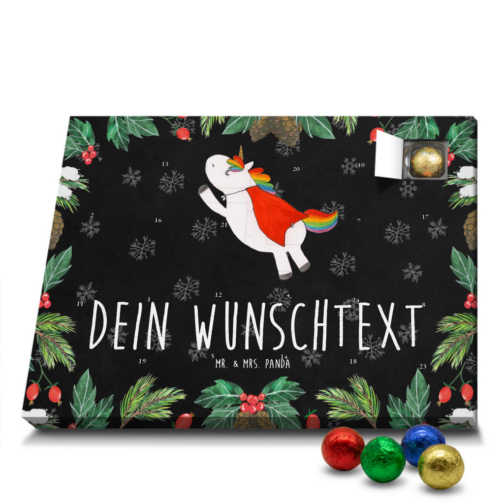 Personalisierter Schoko Adventskalender Einhorn Super Personalisierter Adventskalender, Adventskalender mit Namen, Einhorn, Einhörner, Einhorn Deko, Pegasus, Unicorn, Traummann, Superheld, Held, Freundin, Geschenk, Girl, Mädchen