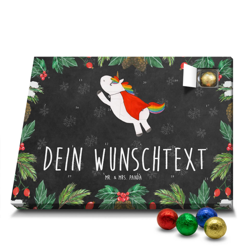 Personalisierter Schoko Adventskalender Einhorn Super Personalisierter Adventskalender, Adventskalender mit Namen, Einhorn, Einhörner, Einhorn Deko, Pegasus, Unicorn, Traummann, Superheld, Held, Freundin, Geschenk, Girl, Mädchen