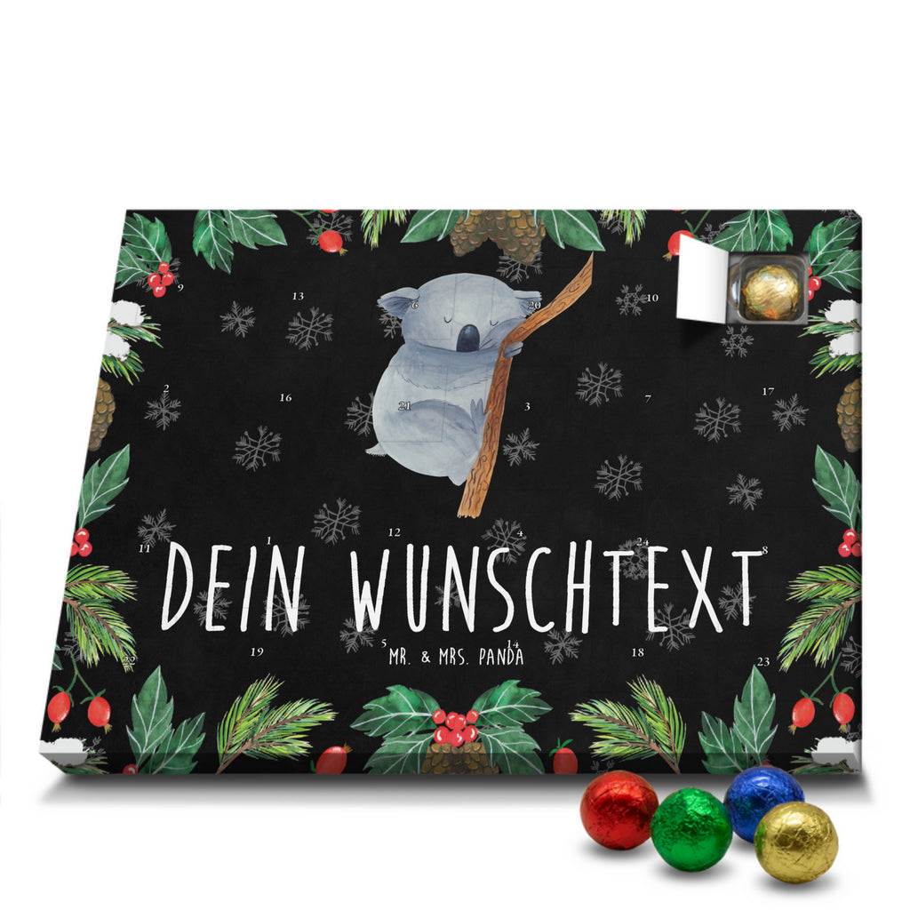 Personalisierter Schoko Adventskalender Koalabär Personalisierter Adventskalender, Adventskalender mit Namen, Tiermotive, Gute Laune, lustige Sprüche, Tiere, Koala, träumen, Traum, schlafen, Schlafzimmer, Traumland, Bär, Koalabär