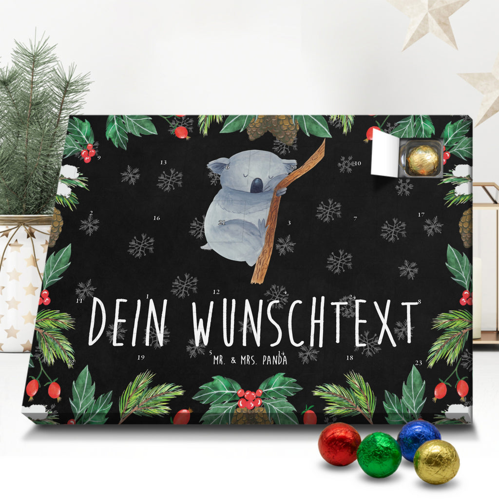 Personalisierter Schoko Adventskalender Koalabär Personalisierter Adventskalender, Adventskalender mit Namen, Tiermotive, Gute Laune, lustige Sprüche, Tiere, Koala, träumen, Traum, schlafen, Schlafzimmer, Traumland, Bär, Koalabär