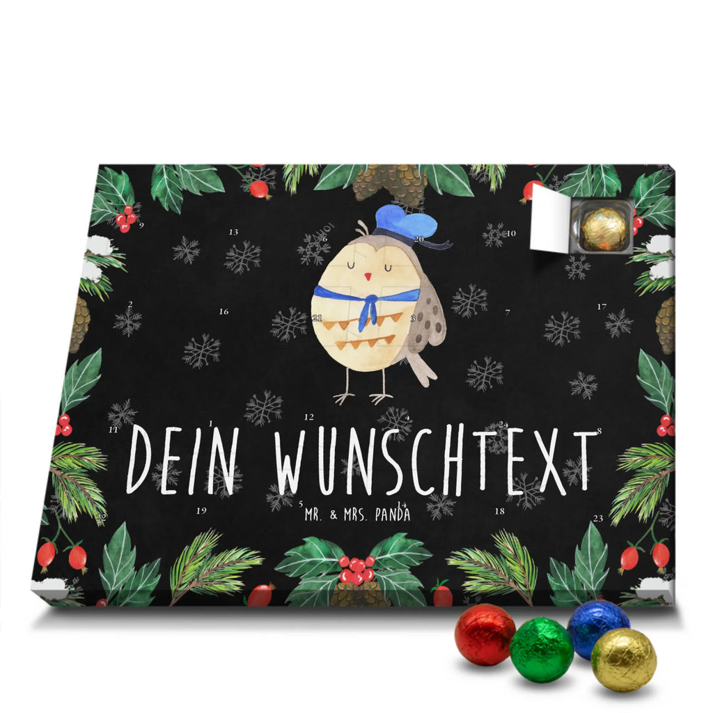 Personalisierter Schoko Adventskalender Eule Matrose Personalisierter Adventskalender, Adventskalender mit Namen, Eule, Eule Spruch, Eule Deko, Owl, Wortspiel lustig, Matrose, Freundin, Ehe, Seefahrer, Heimathafen, Hochzeitstag Geschenk