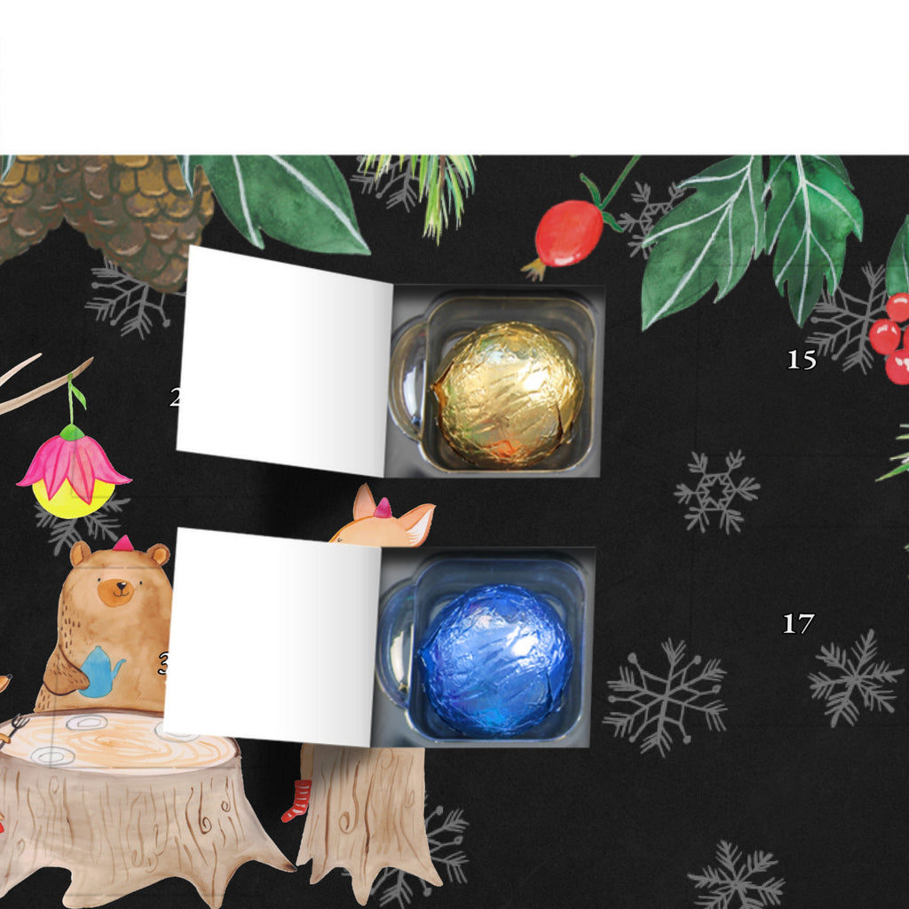 Personalisierter Schoko Adventskalender Waldtiere Picknick Personalisierter Adventskalender, Adventskalender mit Namen, Tiermotive, Gute Laune, lustige Sprüche, Tiere, Waldtiere, Picknick, Wald, Fuchs, Hase, Igel, Maus, Eichhörnchen