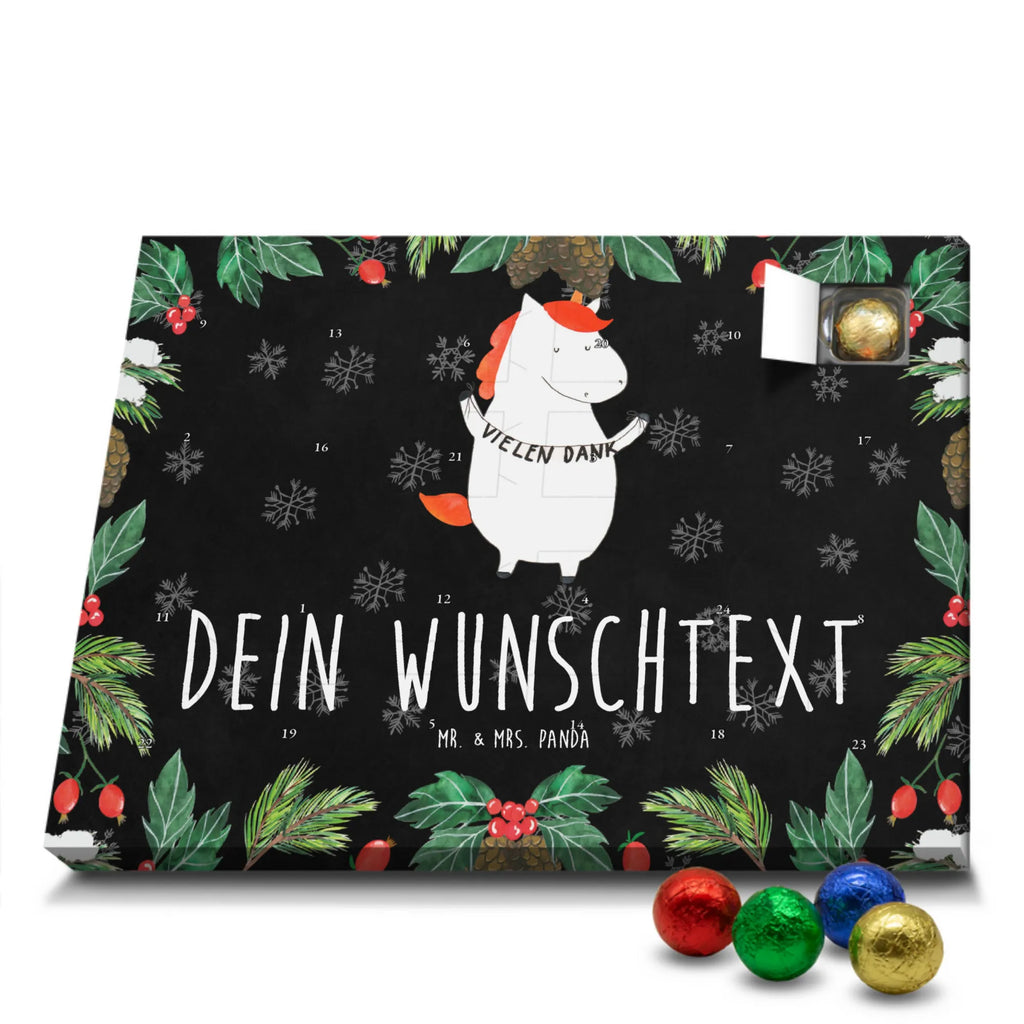 Personalisierter Schoko Adventskalender Einhorn Dankeschön Personalisierter Adventskalender, Adventskalender mit Namen, Einhorn, Einhörner, Einhorn Deko, Pegasus, Unicorn, Danke, vielen Dank, Dankeschön, Danksagung