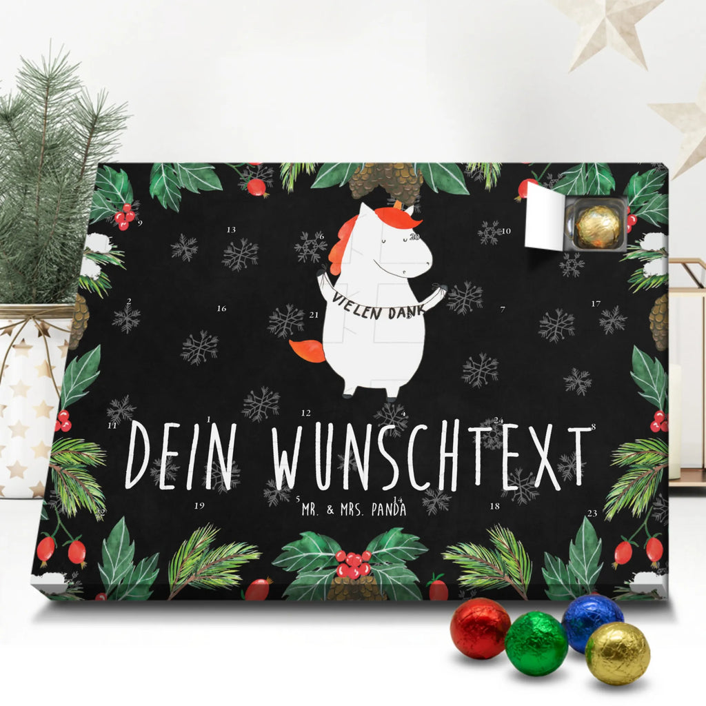 Personalisierter Schoko Adventskalender Einhorn Dankeschön Personalisierter Adventskalender, Adventskalender mit Namen, Einhorn, Einhörner, Einhorn Deko, Pegasus, Unicorn, Danke, vielen Dank, Dankeschön, Danksagung