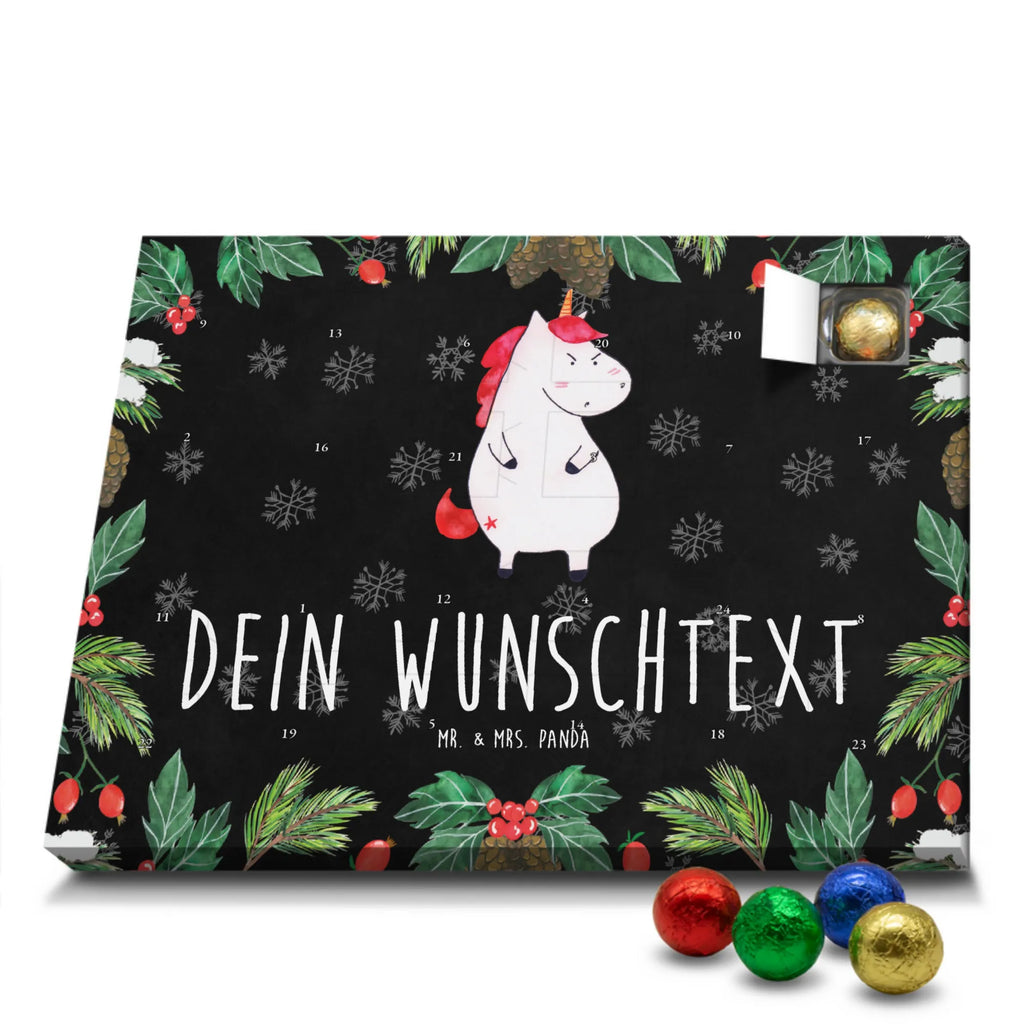 Personalisierter Schoko Adventskalender Einhorn Wut Personalisierter Adventskalender, Adventskalender mit Namen, Einhorn, Einhörner, Einhorn Deko, Pegasus, Unicorn, Realität, Ansage, lustlos, nein, Büro, Arbeit, wütend, dumme Fragen, lustig, Spaß, Geschenk