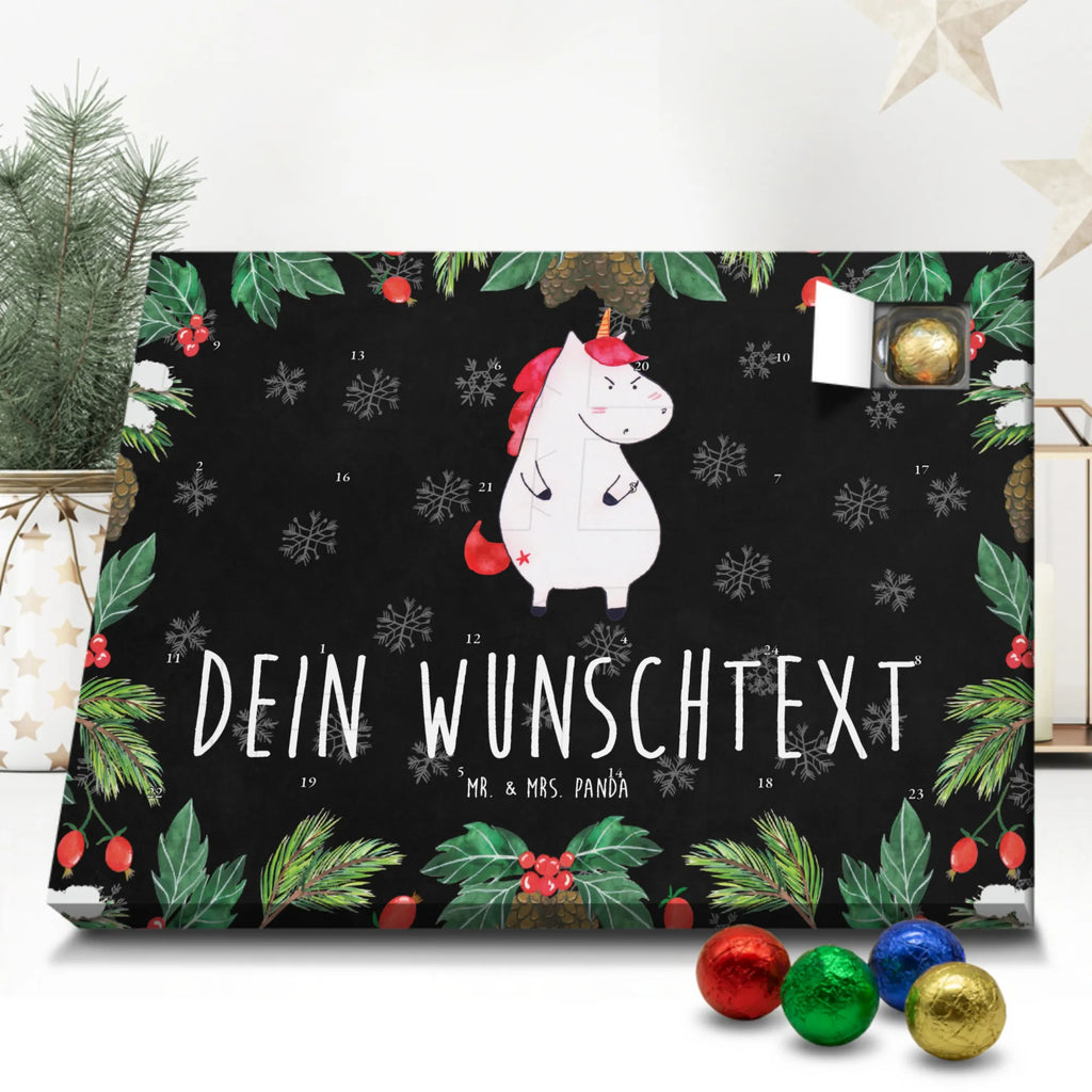 Personalisierter Schoko Adventskalender Einhorn Wut Personalisierter Adventskalender, Adventskalender mit Namen, Einhorn, Einhörner, Einhorn Deko, Pegasus, Unicorn, Realität, Ansage, lustlos, nein, Büro, Arbeit, wütend, dumme Fragen, lustig, Spaß, Geschenk