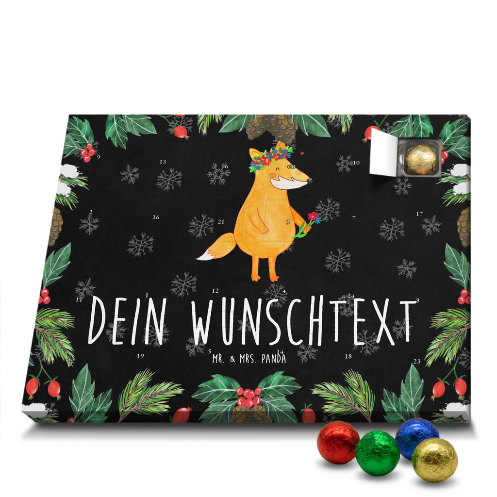 Personalisierter Schoko Adventskalender Fuchs Blumen Personalisierter Adventskalender, Adventskalender mit Namen, Fuchs, Füchse, Fox, Liebe, Freundin, Fuchsmädchen, Blumenmädchen, Freundinnen, Liebesbeweis, Blume, Blumen, Motivation, Freude, ich, mich, Selbstliebe