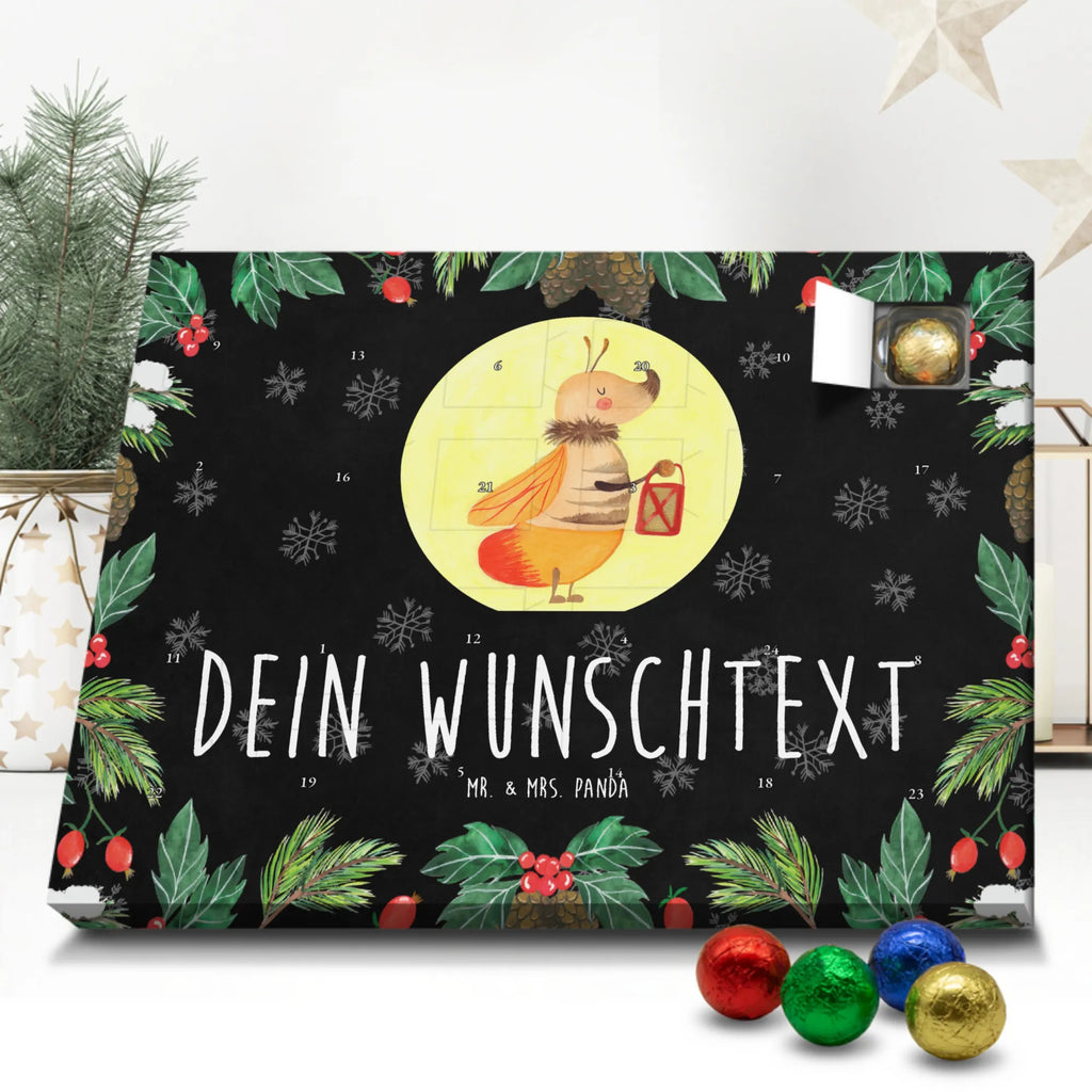 Personalisierter Schoko Adventskalender Glühwürmchen Personalisierter Adventskalender, Adventskalender mit Namen, Tiermotive, Gute Laune, lustige Sprüche, Tiere, Glühwürmchen, Glühwurm, Falter, Liebe, Leuchten, magisch, Liebesbeweis, Lieblingsmensch, Verlobung, Heiratsantrag, Jahrestag, Liebesspruch