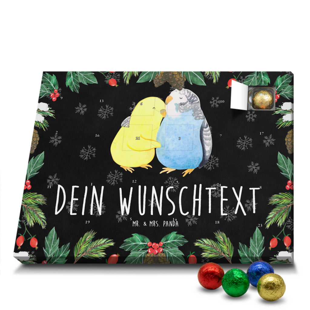 Personalisierter Schoko Adventskalender Wellensittich Liebe Personalisierter Adventskalender, Adventskalender mit Namen, Liebe, Partner, Freund, Freundin, Ehemann, Ehefrau, Heiraten, Verlobung, Heiratsantrag, Liebesgeschenk, Jahrestag, Hocheitstag, Vögel, Wellensittich, Nähe, Kuscheln, Vertrauen