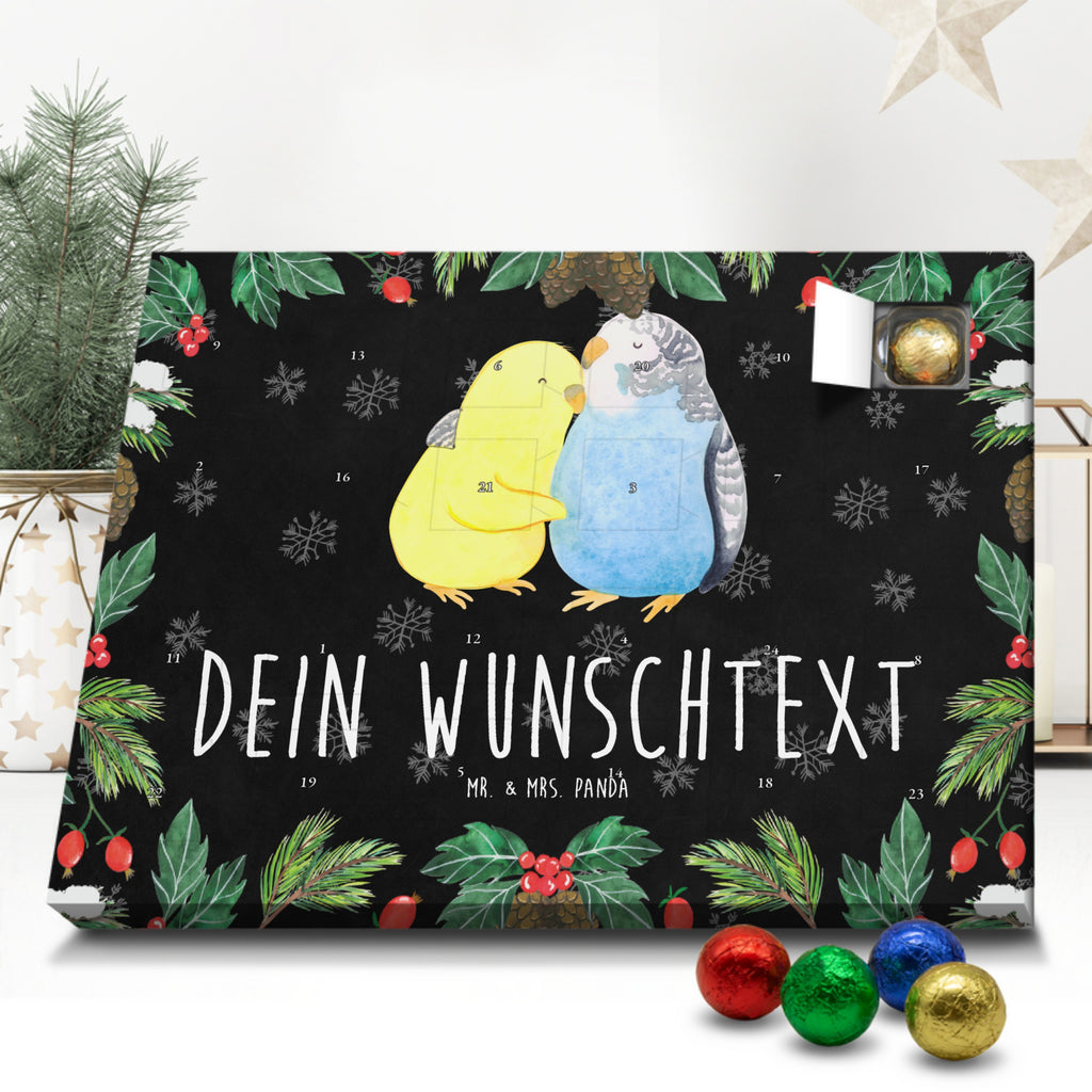 Personalisierter Schoko Adventskalender Wellensittich Liebe Personalisierter Adventskalender, Adventskalender mit Namen, Liebe, Partner, Freund, Freundin, Ehemann, Ehefrau, Heiraten, Verlobung, Heiratsantrag, Liebesgeschenk, Jahrestag, Hocheitstag, Vögel, Wellensittich, Nähe, Kuscheln, Vertrauen