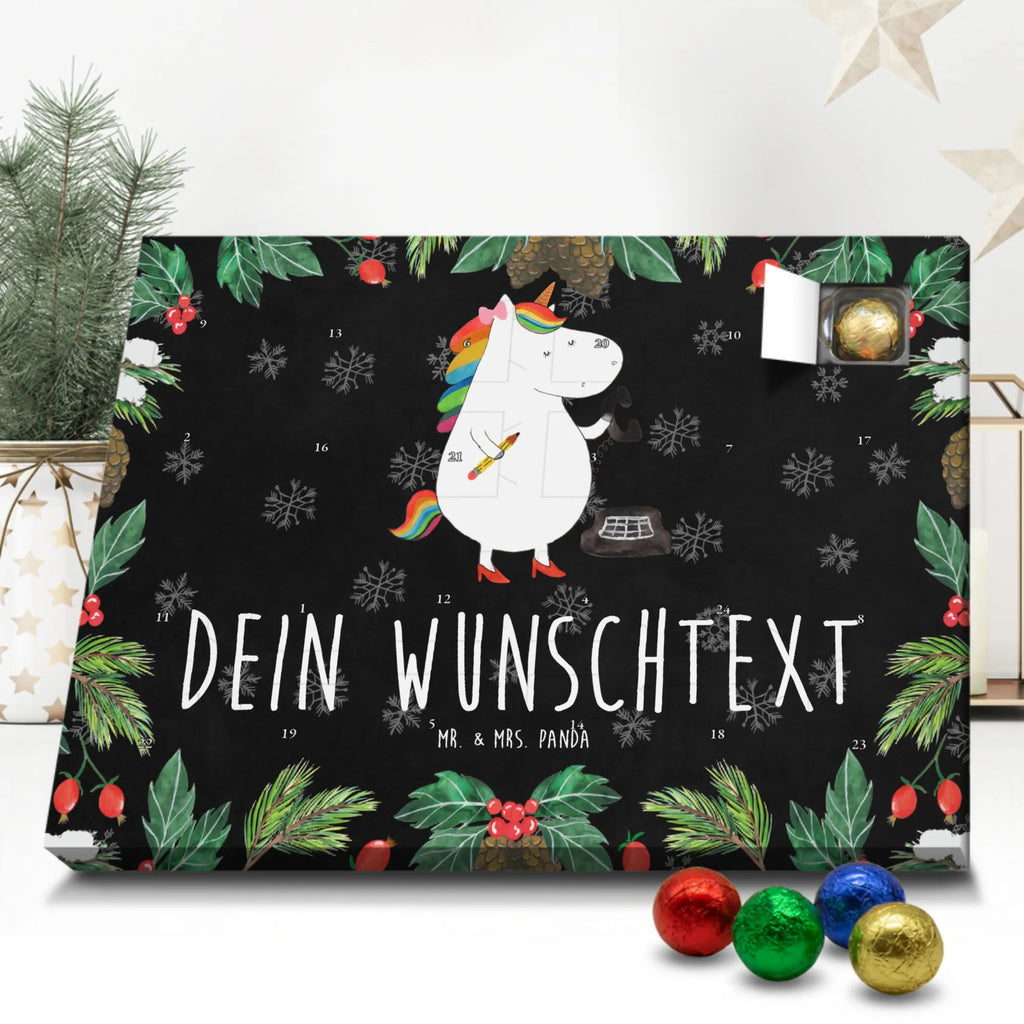 Personalisierter Schoko Adventskalender Einhorn Sekretärin Personalisierter Adventskalender, Adventskalender mit Namen, Einhorn, Einhörner, Einhorn Deko, Unicorn, Sekretärin, Büro, Rechtsanwältin, Rechtsanwaltsgehilfin, Steuerbüro, Steuerkanzlei, Bürokraft, Bürohilfe