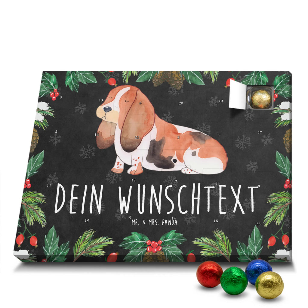 Personalisierter Schoko Adventskalender Hund Basset Hound Personalisierter Adventskalender, Adventskalender mit Namen, Hund, Hundemotiv, Haustier, Hunderasse, Tierliebhaber, Hundebesitzer, Sprüche, Basset Hound, Basset, Hundeliebe, kinderlos