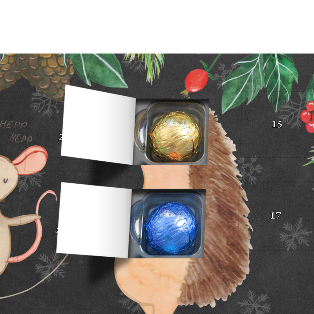 Personalisierter Schoko Adventskalender Igel Seilhüpfen Personalisierter Adventskalender, Adventskalender mit Namen, Tiermotive, Gute Laune, lustige Sprüche, Tiere, Igel, Maus, Seilspringen, Seilhüpfen, Kinder, Kindergarten