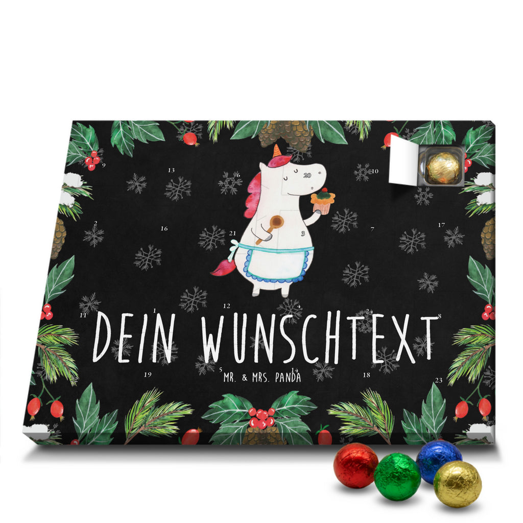 Personalisierter Schoko Adventskalender Einhorn Küche Personalisierter Adventskalender, Adventskalender mit Namen, Einhorn, Einhörner, Einhorn Deko, Pegasus, Unicorn, backen, Muffin, Motivation, Träumer, träumen, Bäckerin, Hobbykoch, Koch, Torte, Kuchen