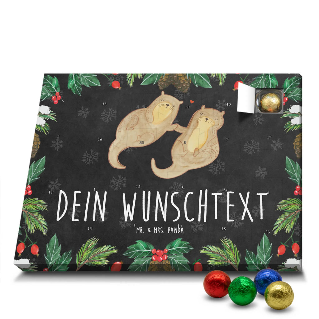 Personalisierter Schoko Adventskalender Otter Hände halten Personalisierter Adventskalender, Adventskalender mit Namen, Otter, Fischotter, Seeotter, Otter Seeotter See Otter