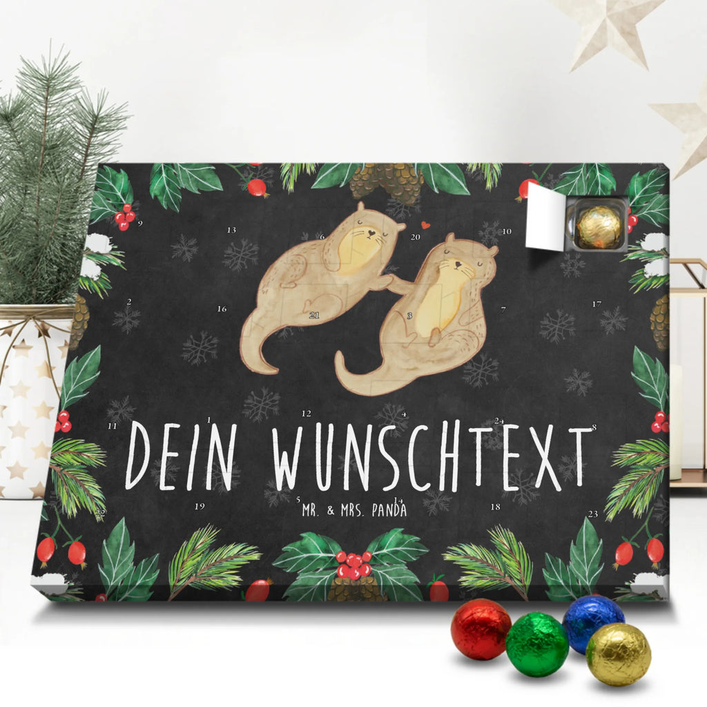 Personalisierter Schoko Adventskalender Otter Hände halten Personalisierter Adventskalender, Adventskalender mit Namen, Otter, Fischotter, Seeotter, Otter Seeotter See Otter