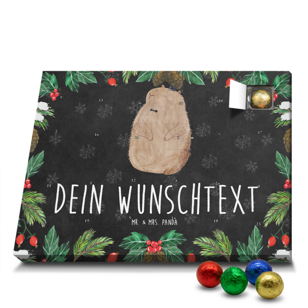 Personalisierter Schoko Adventskalender Murmeltier Personalisierter Adventskalender, Adventskalender mit Namen, Tiermotive, Gute Laune, lustige Sprüche, Tiere, Murmeltier, Knigge, Fröhlichkeit, Freundlichkeit, Respekt, Anstand