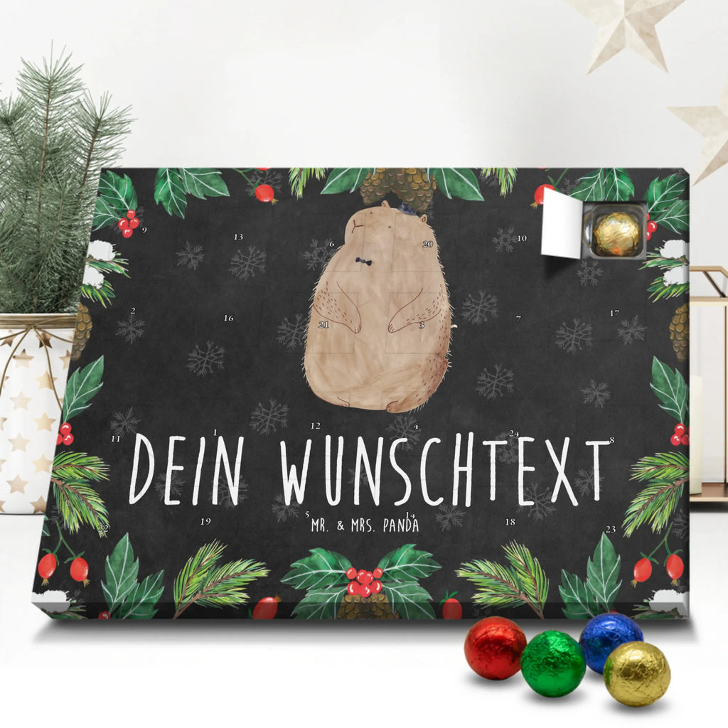 Personalisierter Schoko Adventskalender Murmeltier Personalisierter Adventskalender, Adventskalender mit Namen, Tiermotive, Gute Laune, lustige Sprüche, Tiere, Murmeltier, Knigge, Fröhlichkeit, Freundlichkeit, Respekt, Anstand