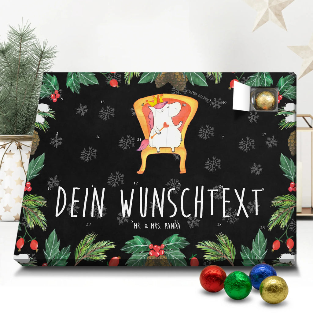 Personalisierter Schoko Adventskalender Einhorn König Personalisierter Adventskalender, Adventskalender mit Namen, Einhorn, Einhörner, Einhorn Deko, Pegasus, Unicorn, König, Präsident, Bundeskanzler, Herrscher, Kaiser, Prinzessin, Krone