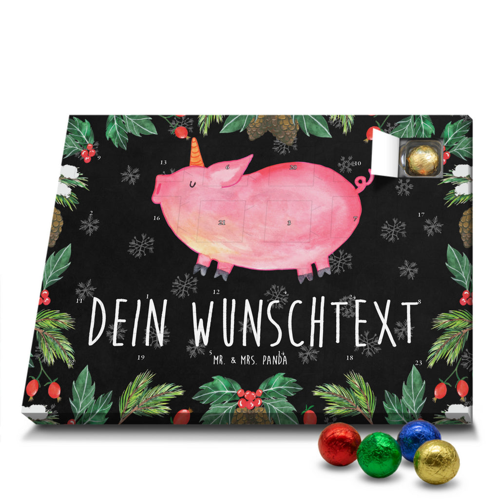 Personalisierter Schoko Adventskalender Einhorn Schwein Personalisierter Adventskalender, Adventskalender mit Namen, Einhorn, Einhörner, Einhorn Deko, Pegasus, Unicorn, Party, Spaß, Schwein, Schweinhorn, Bauer, witzig. lustig, Spruch, geschenk, Pig, Piggy, funny, english, englisch