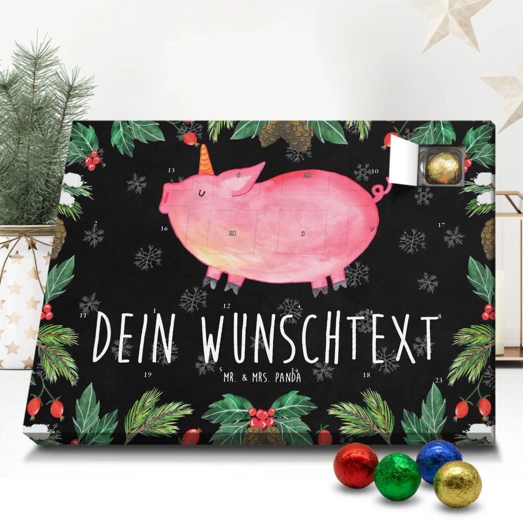 Personalisierter Schoko Adventskalender Einhorn Schwein Personalisierter Adventskalender, Adventskalender mit Namen, Einhorn, Einhörner, Einhorn Deko, Pegasus, Unicorn, Party, Spaß, Schwein, Schweinhorn, Bauer, witzig. lustig, Spruch, geschenk, Pig, Piggy, funny, english, englisch