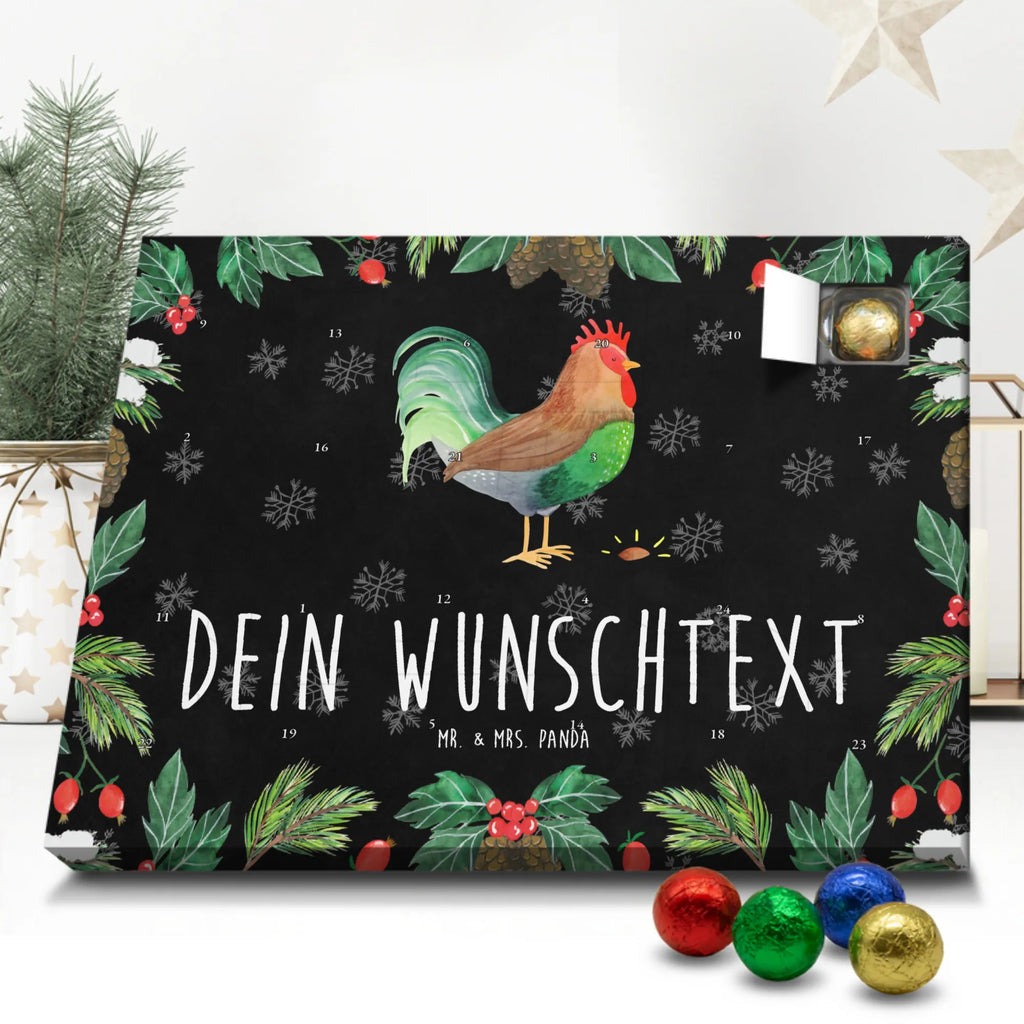 Personalisierter Schoko Adventskalender Hahn Korn Personalisierter Adventskalender, Adventskalender mit Namen, Bauernhof, Hoftiere, Landwirt, Landwirtin, Hahn, Korn, Henne, Eier, Natur