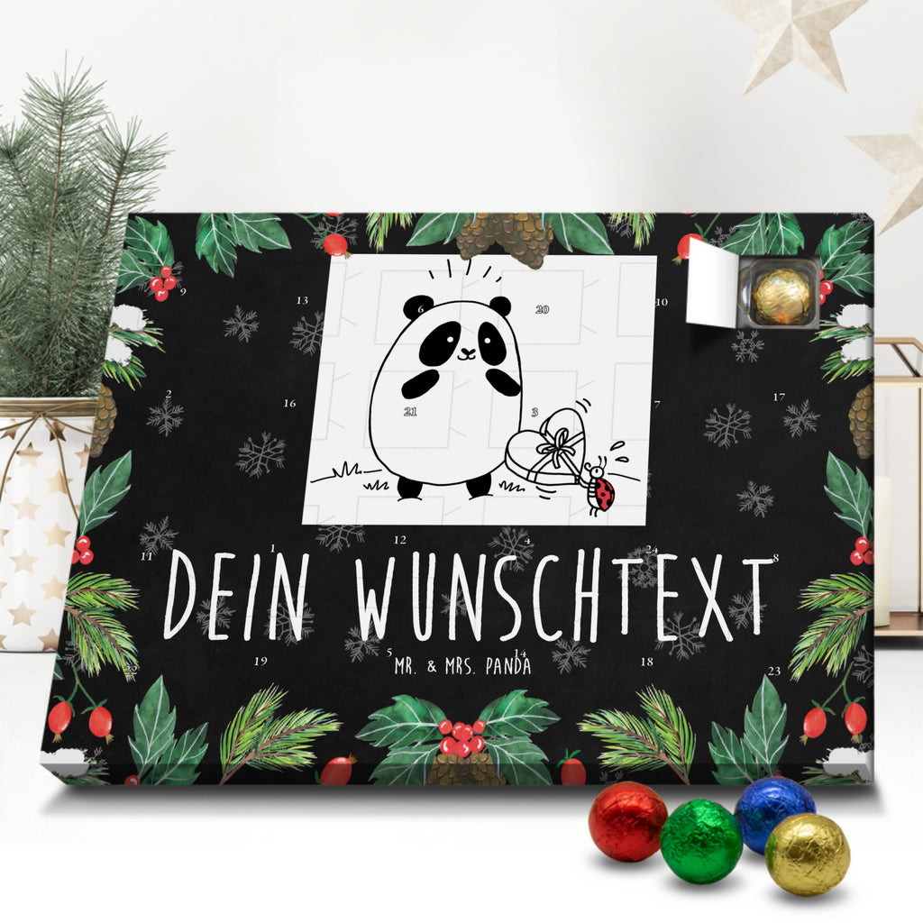 Personalisierter Schoko Adventskalender Panda Dankeschön Personalisierter Adventskalender, Adventskalender mit Namen