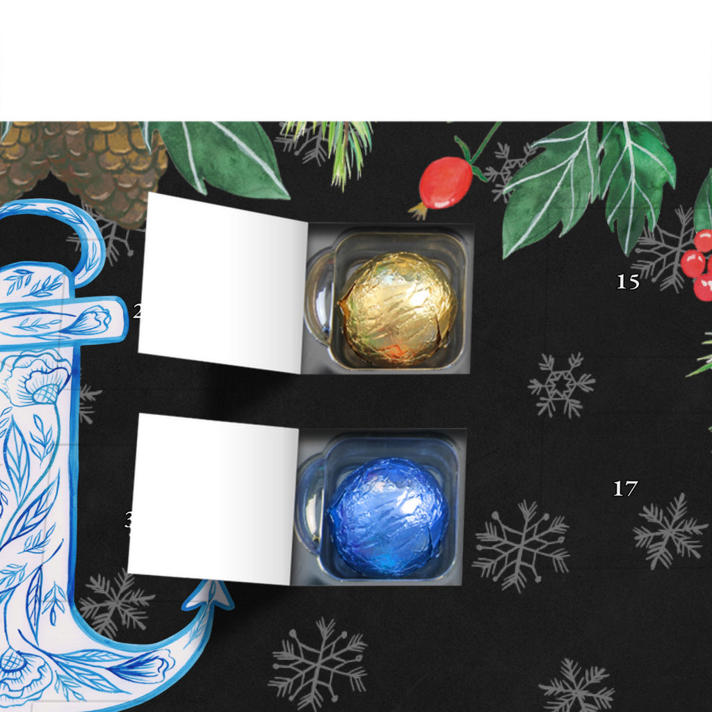 Personalisierter Schoko Adventskalender Anker Blau Personalisierter Adventskalender, Adventskalender mit Namen, Tiermotive, Gute Laune, lustige Sprüche, Tiere