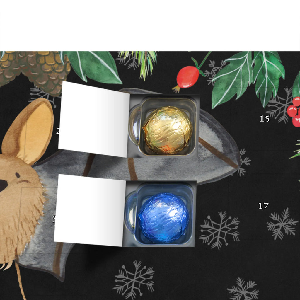 Personalisierter Schoko Adventskalender Fledermaus Flügel Personalisierter Adventskalender, Adventskalender mit Namen, Tiermotive, Gute Laune, lustige Sprüche, Tiere