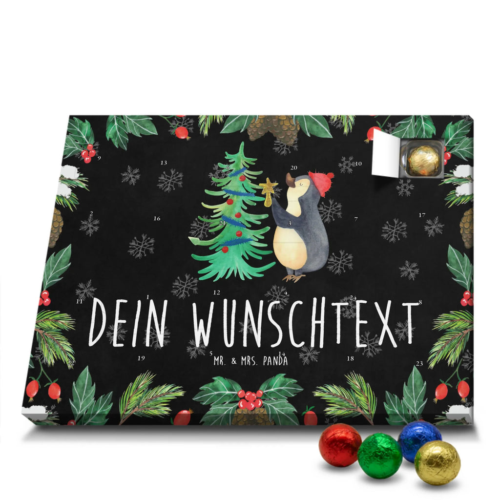 Personalisierter Schoko Adventskalender Pinguin Weihnachtsbaum Personalisierter Adventskalender, Adventskalender mit Namen, Winter, Weihnachten, Weihnachtsdeko, Nikolaus, Advent, Heiligabend, Wintermotiv, Pinguin