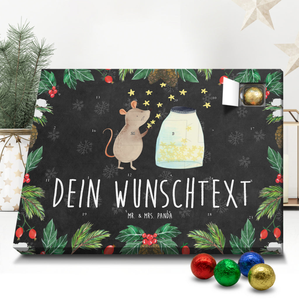 Personalisierter Schoko Adventskalender Maus Sterne Personalisierter Adventskalender, Adventskalender mit Namen, Tiermotive, Gute Laune, lustige Sprüche, Tiere, Maus, Sterne, Wunsch, Kind, Taufe, Taufgeschenk, Geburt, Schwangerschaft, erstes Kind, Kindergeburtstag, Geburtstag, Hoffnung, Träume