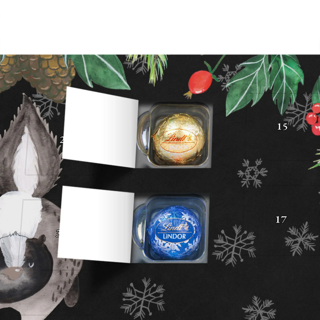 Personalisierter Kugel Markenschokolade Adventskalender Stinktier Angriff Personalisierter Kugel Markenschokolade Adventskalender, Stinktier, Skunk, Wildtier, Raubtier, Stinker, Stinki, wütend, Drohung