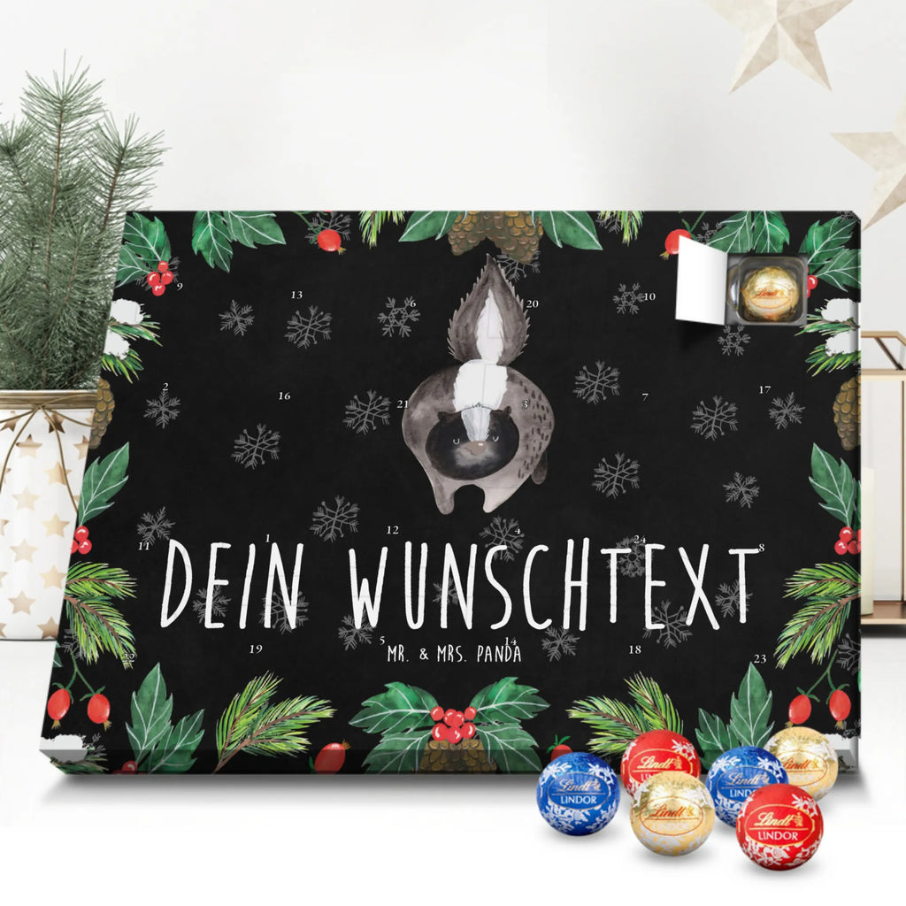 Personalisierter Kugel Markenschokolade Adventskalender Stinktier Angriff Personalisierter Kugel Markenschokolade Adventskalender, Stinktier, Skunk, Wildtier, Raubtier, Stinker, Stinki, wütend, Drohung