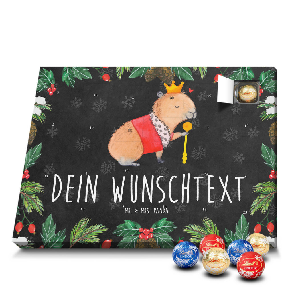 Personalisierter Kugel Markenschokolade Adventskalender Capybara König Personalisierter Kugel Markenschokolade Adventskalender, Tiermotive, Gute Laune, lustige Sprüche, Tiere, Capybara, König