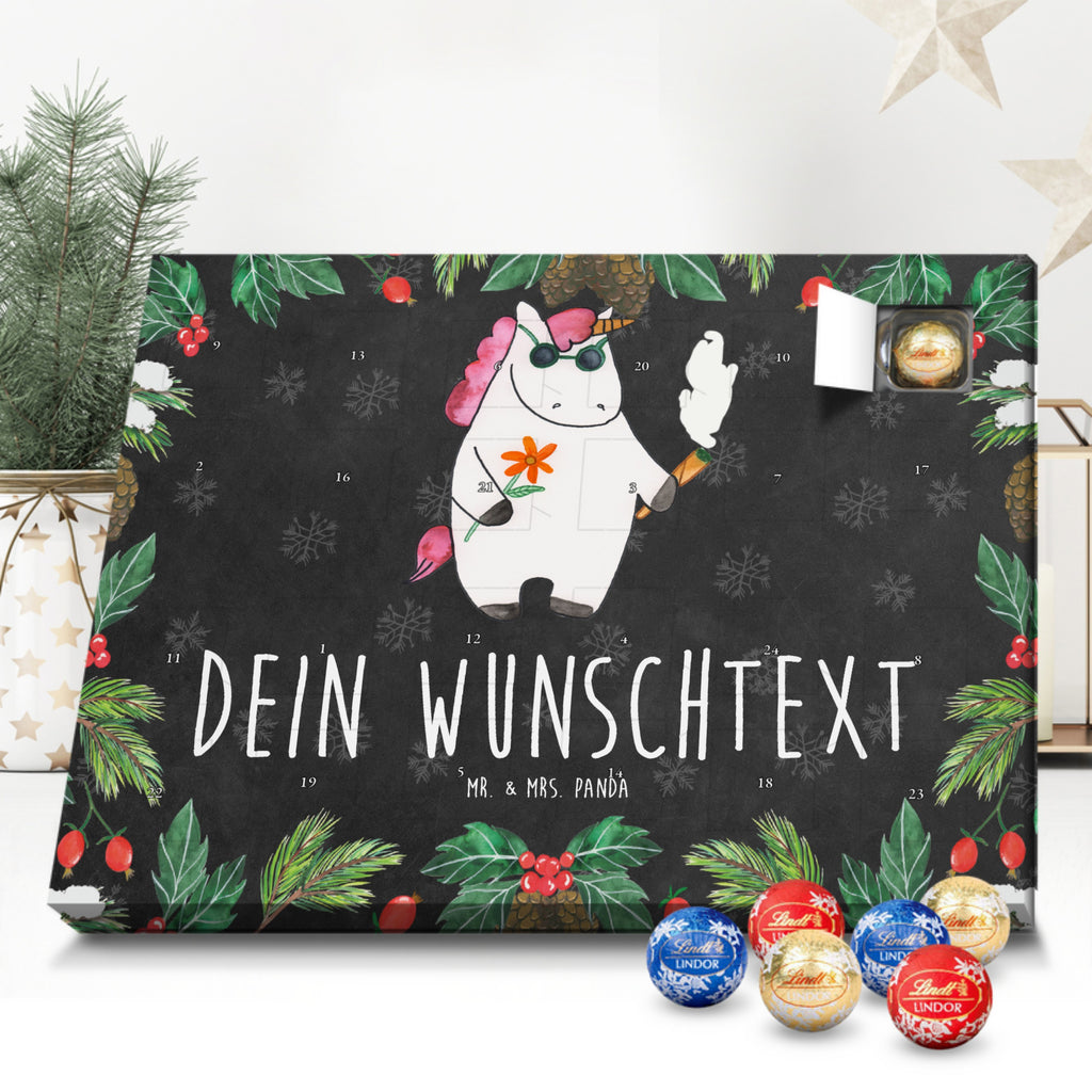 Personalisierter Kugel Markenschokolade Adventskalender Einhorn Woodstock Personalisierter Kugel Markenschokolade Adventskalender, Einhorn, Einhörner, Einhorn Deko, Pegasus, Unicorn, Kiffen, Joint, Zigarette, Alkohol, Party, Spaß. lustig, witzig, Woodstock