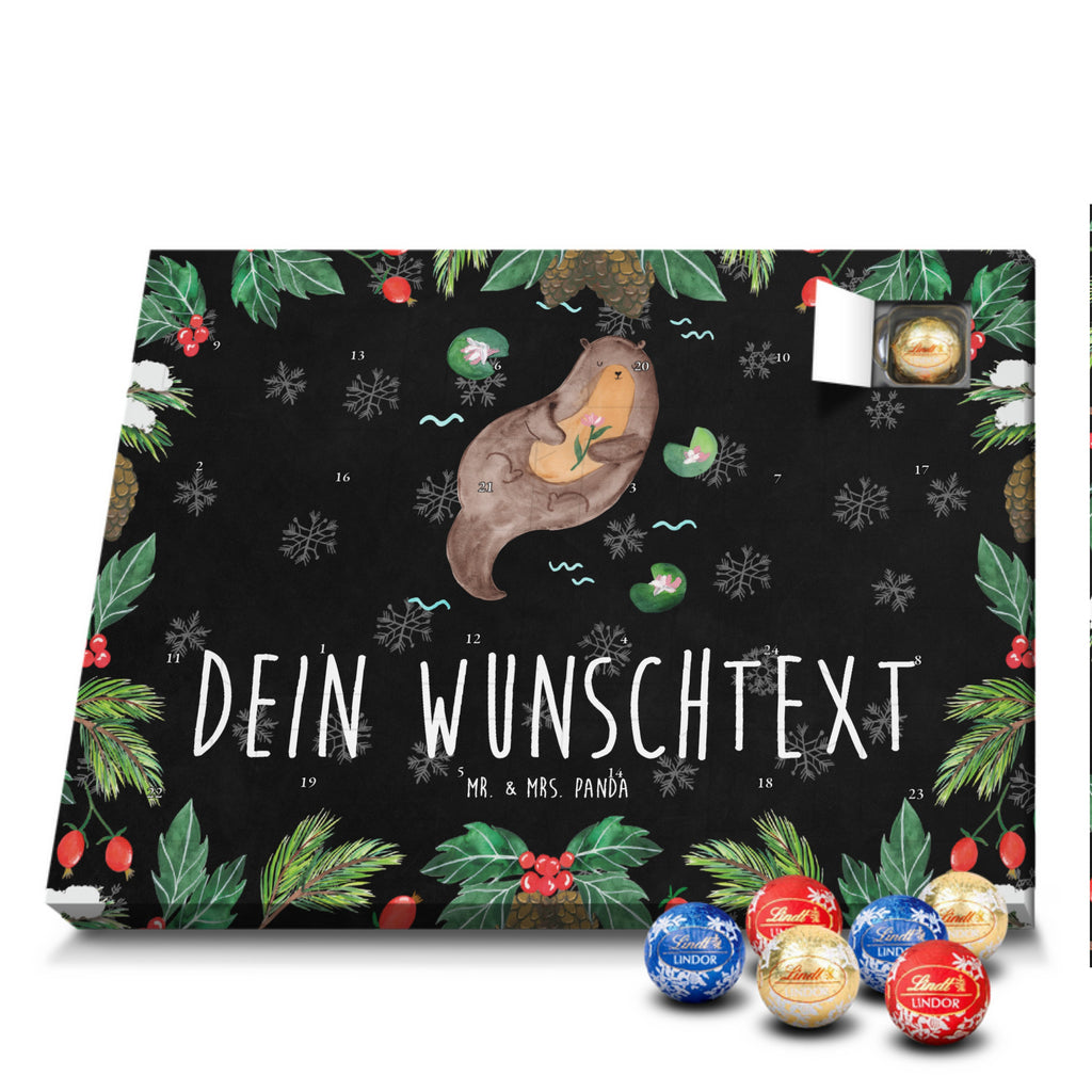 Personalisierter Kugel Markenschokolade Adventskalender Otter Seerose Personalisierter Kugel Markenschokolade Adventskalender, Otter, Fischotter, Seeotter, Otter Seeotter See Otter