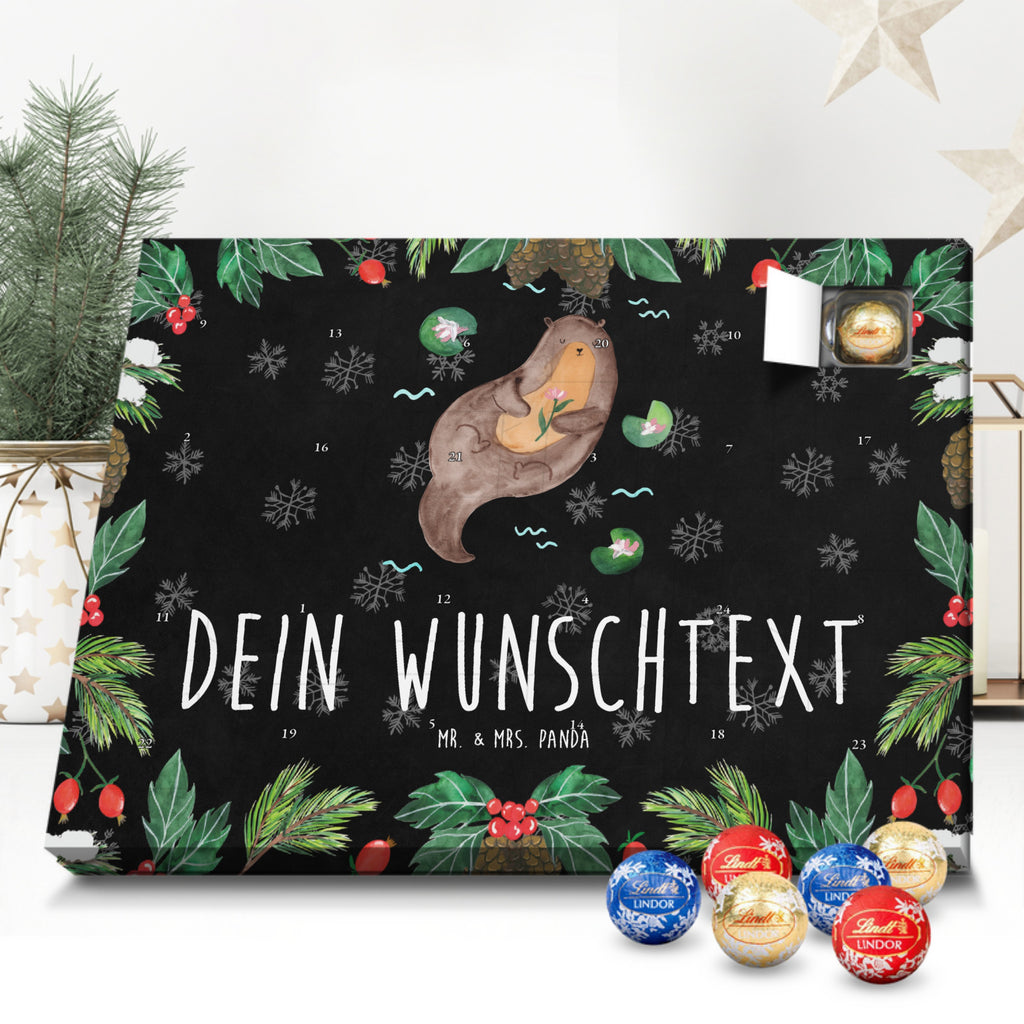 Personalisierter Kugel Markenschokolade Adventskalender Otter Seerose Personalisierter Kugel Markenschokolade Adventskalender, Otter, Fischotter, Seeotter, Otter Seeotter See Otter