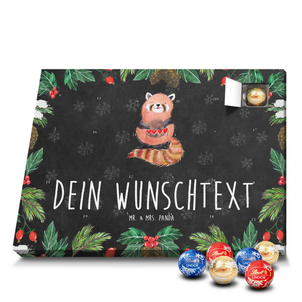 Personalisierter Kugel Markenschokolade Adventskalender Roter Panda Personalisierter Kugel Markenschokolade Adventskalender, Tiermotive, Gute Laune, lustige Sprüche, Tiere, Panda, Liebe, Rot, Herz, Liebling, Lieblingsmensch