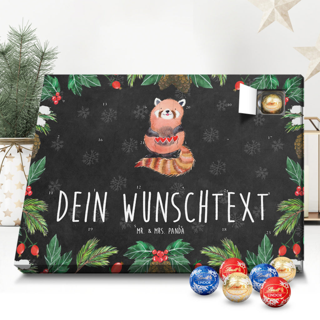 Personalisierter Kugel Markenschokolade Adventskalender Roter Panda Personalisierter Kugel Markenschokolade Adventskalender, Tiermotive, Gute Laune, lustige Sprüche, Tiere, Panda, Liebe, Rot, Herz, Liebling, Lieblingsmensch