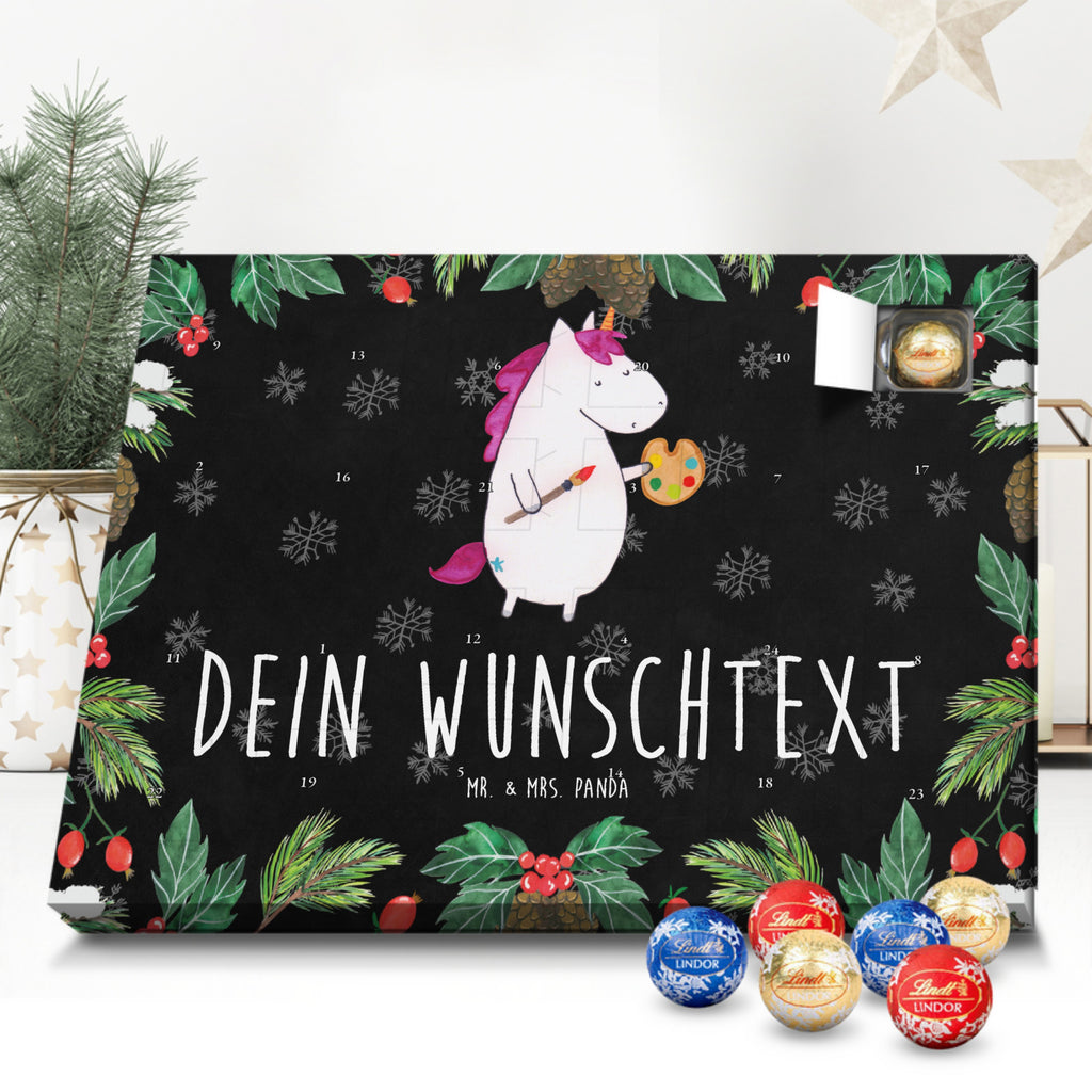 Personalisierter Kugel Markenschokolade Adventskalender Einhorn Künstler Personalisierter Kugel Markenschokolade Adventskalender, Einhorn, Einhörner, Einhorn Deko, Pegasus, Unicorn, Englisch, Künstler, Artist, Malen, Zeichnen, Welt, Farbe, Stift, Pinsel, Geschenk, Maler