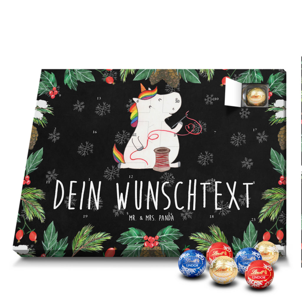 Personalisierter Kugel Markenschokolade Adventskalender Einhorn Näherin Personalisierter Kugel Markenschokolade Adventskalender, Einhorn, Einhörner, Einhorn Deko, Pegasus, Unicorn, Näherin, nähen, Mädchen, Freundin, Häkeln, Stricken, basteln, Nähzimmer