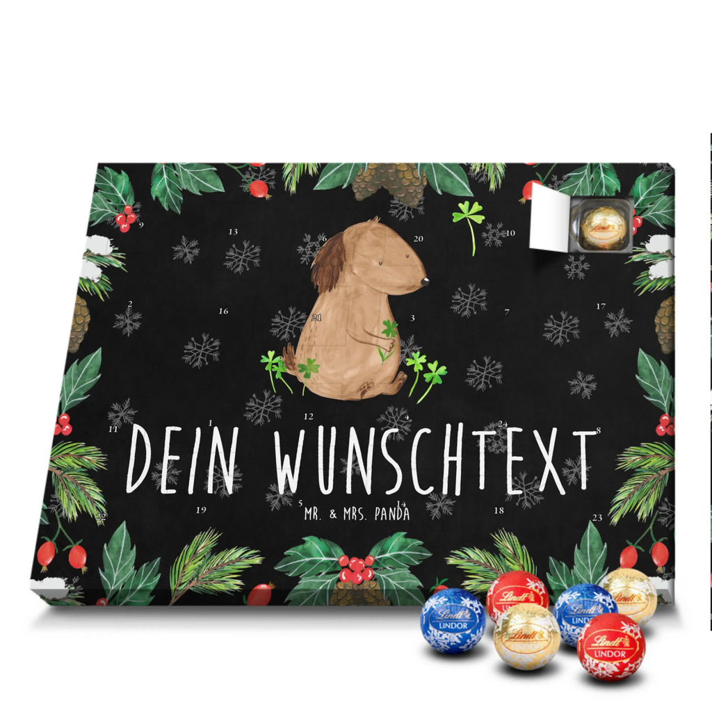 Personalisierter Kugel Markenschokolade Adventskalender Hund Kleeblatt Personalisierter Kugel Markenschokolade Adventskalender, Hund, Hundemotiv, Haustier, Hunderasse, Tierliebhaber, Hundebesitzer, Sprüche, Kleeblatt, Glück, Tagträume, Motivation, Neuanfang, Geschenk, Glücksbringer, Selbstliebe, Achtsamkeit