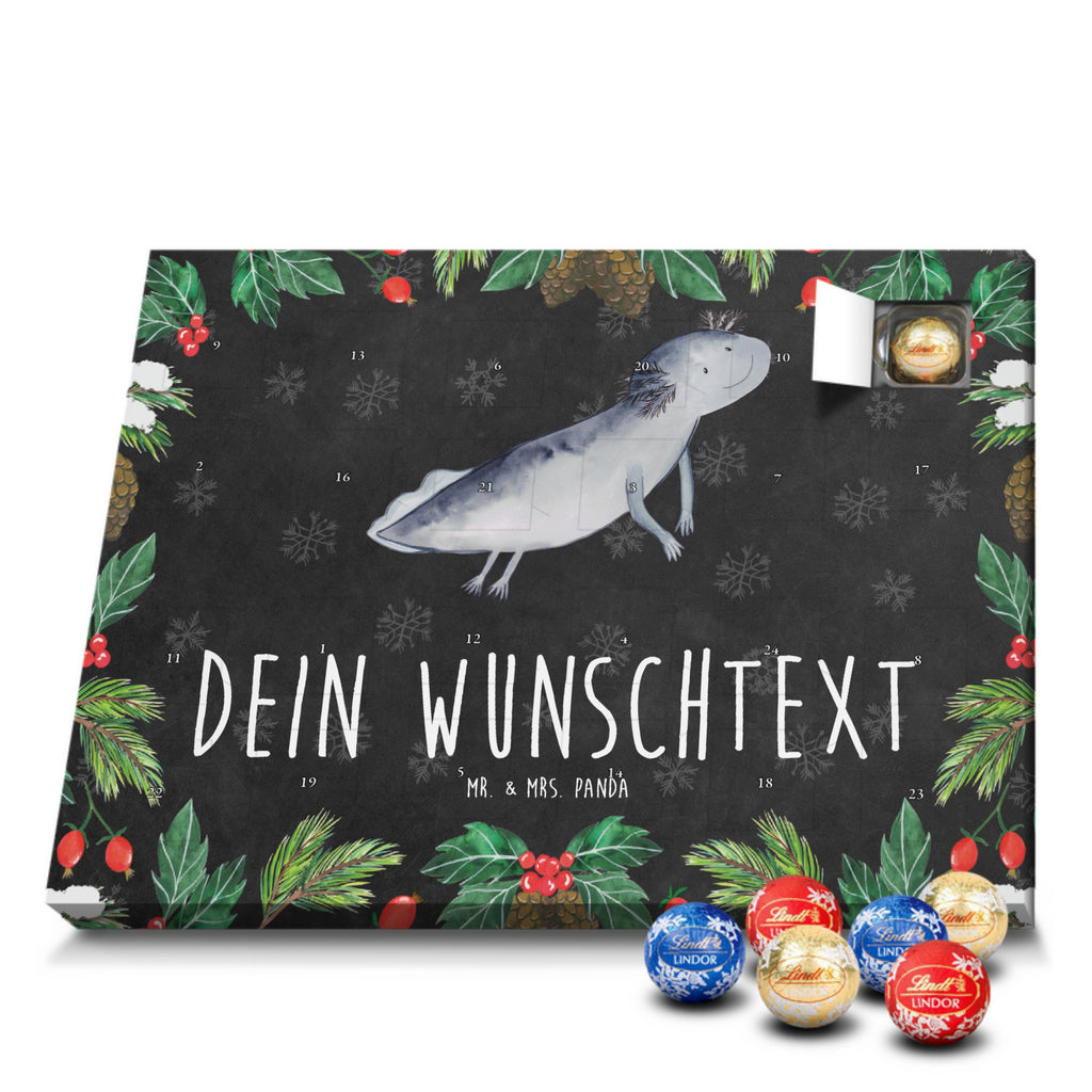 Personalisierter Kugel Markenschokolade Adventskalender Axolotl Schwimmen Personalisierter Kugel Markenschokolade Adventskalender, Axolotl, Molch, Axolot, Schwanzlurch, Lurch, Lurche, Problem, Probleme, Lösungen, Motivation