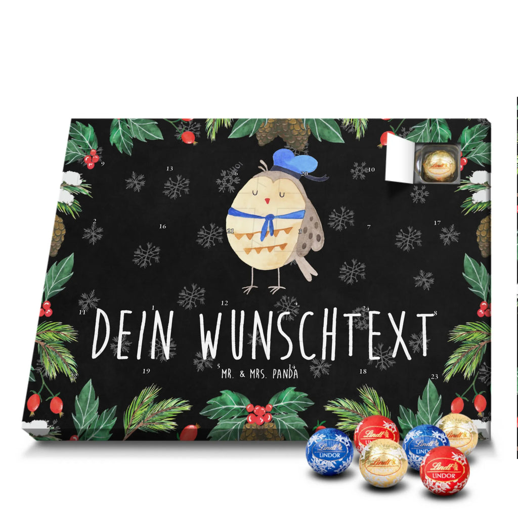 Personalisierter Kugel Markenschokolade Adventskalender Eule Matrose Personalisierter Kugel Markenschokolade Adventskalender, Eule, Eule Spruch, Eule Deko, Owl, Wortspiel lustig, Matrose, Freundin, Ehe, Seefahrer, Heimathafen, Hochzeitstag Geschenk