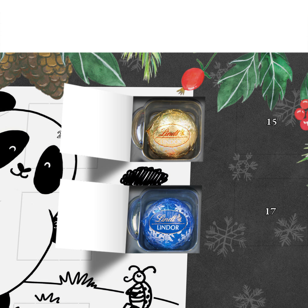 Personalisierter Kugel Markenschokolade Adventskalender Panda Zusammenhalt Personalisierter Kugel Markenschokolade Adventskalender