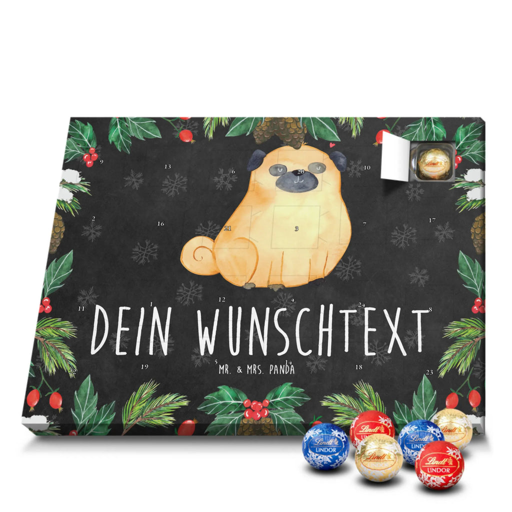 Personalisierter Kugel Markenschokolade Adventskalender Mops Personalisierter Kugel Markenschokolade Adventskalender, Hund, Hundemotiv, Haustier, Hunderasse, Tierliebhaber, Hundebesitzer, Sprüche, Mops, Liebe, Hundeliebe